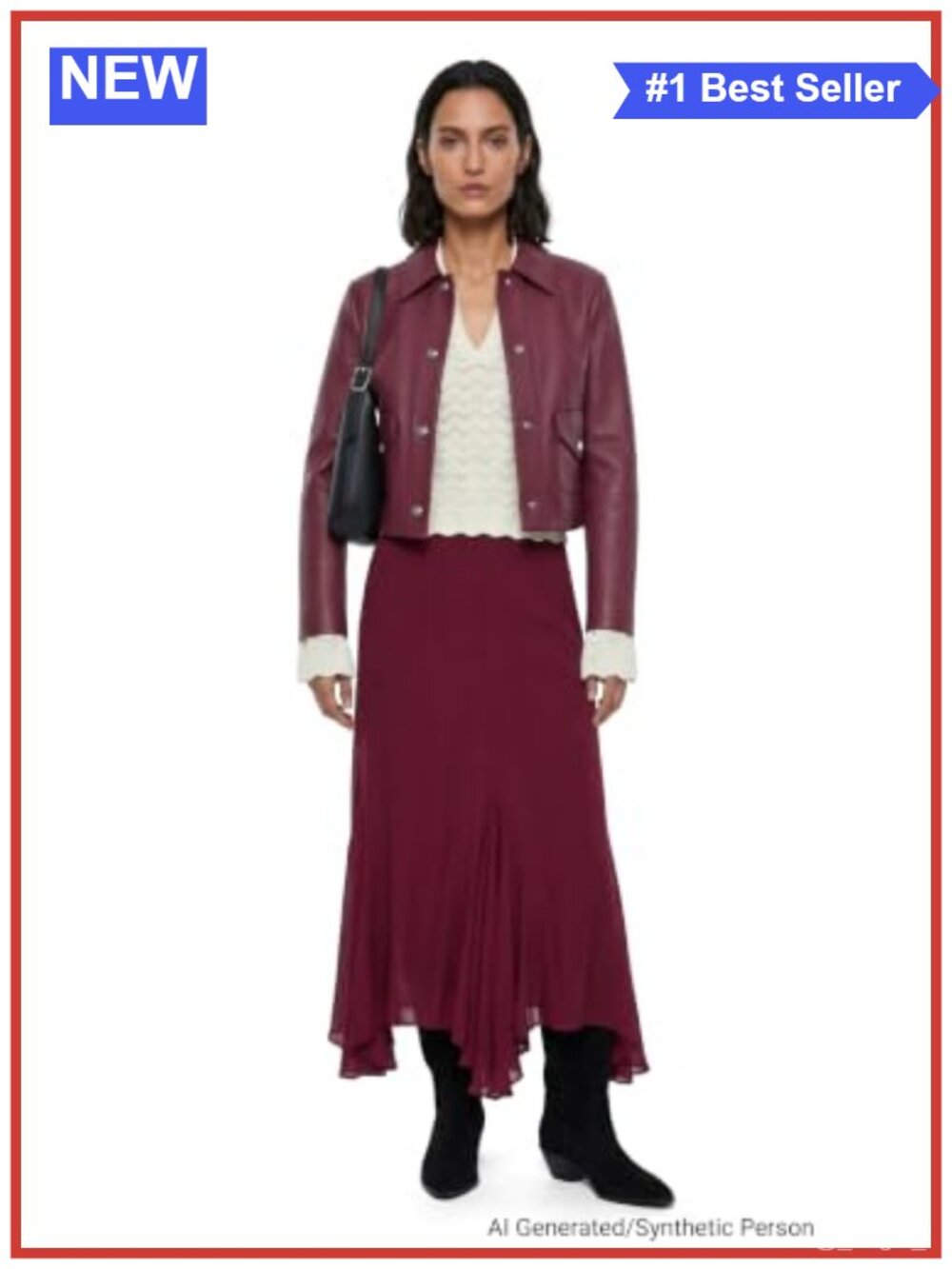 Structured Leather Jacket Button Closure Dry Clean